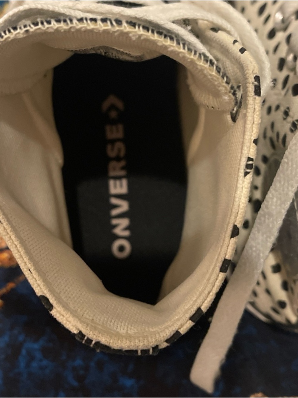 Converse Chuck Taylor All Star High Top Women’s 7 Dalmatian Animal Print Shoes - Picture 12 of 16
